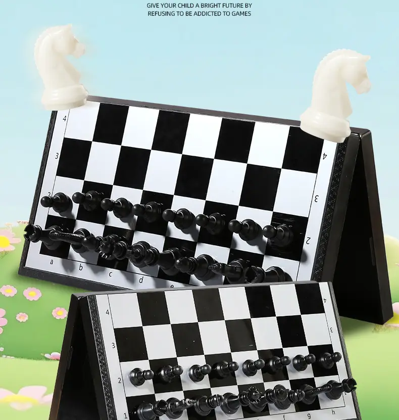 Chess with Magnetic Chess Pieces for Primary School Students and Kidsren's Chess Pieces Competition Special Portable Chess Backgammon Gift — feature 11