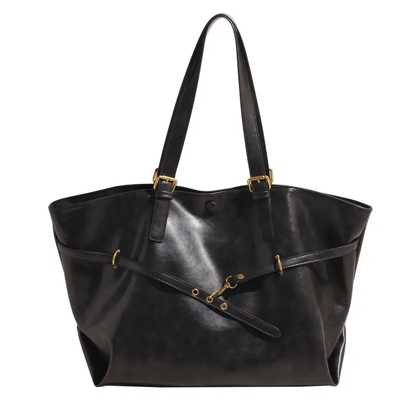 Retro Women's Large Shoulder Bag Brown Leather 2025 - Image 8