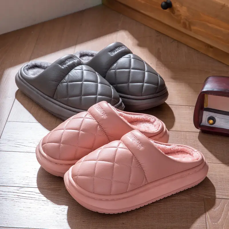 Elderly Waterproof Cotton Slippers for Women, Autumn and Winter Non-Slip 2025 New Warm Closed-Back Middle-Aged and Elderly Cotton Shoes for Men, Suitable for Outdoor Wear - Image 6