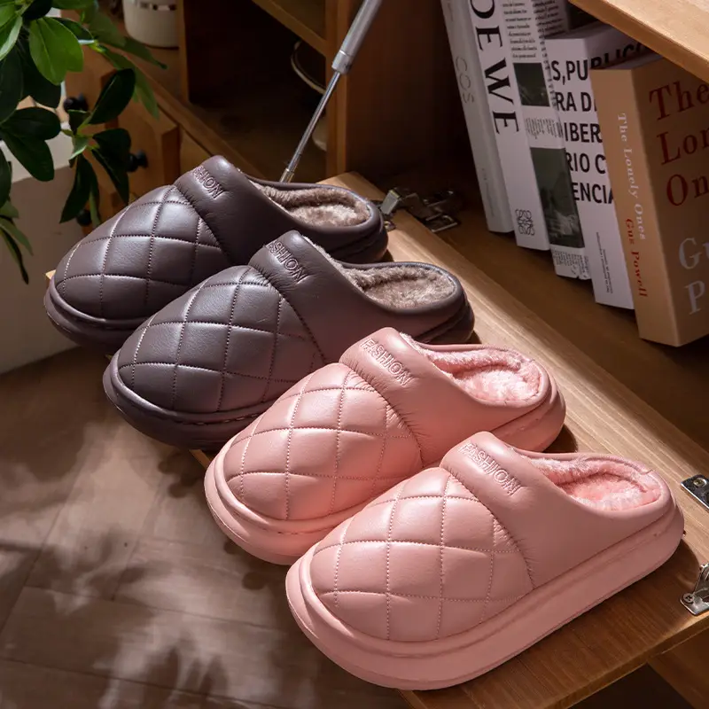 Elderly Waterproof Cotton Slippers for Women, Autumn and Winter Non-Slip 2025 New Warm Closed-Back Middle-Aged and Elderly Cotton Shoes for Men, Suitable for Outdoor Wear - Image 7