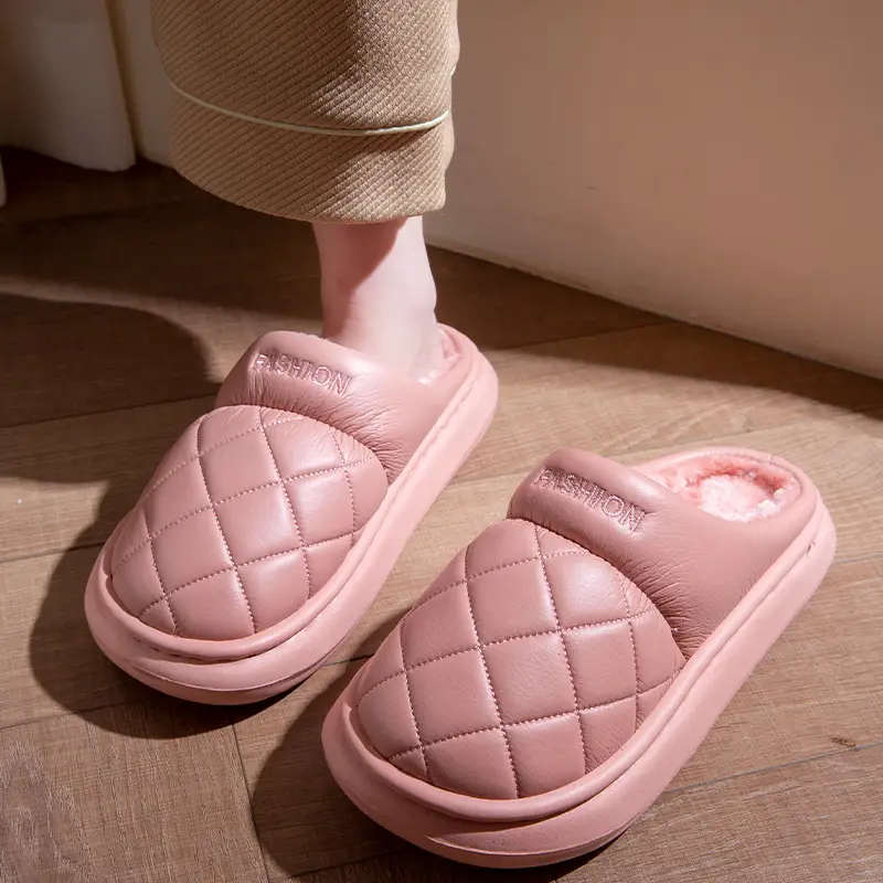 Elderly Waterproof Cotton Slippers for Women, Autumn and Winter Non-Slip 2025 New Warm Closed-Back Middle-Aged and Elderly Cotton Shoes for Men, Suitable for Outdoor Wear - Image 8