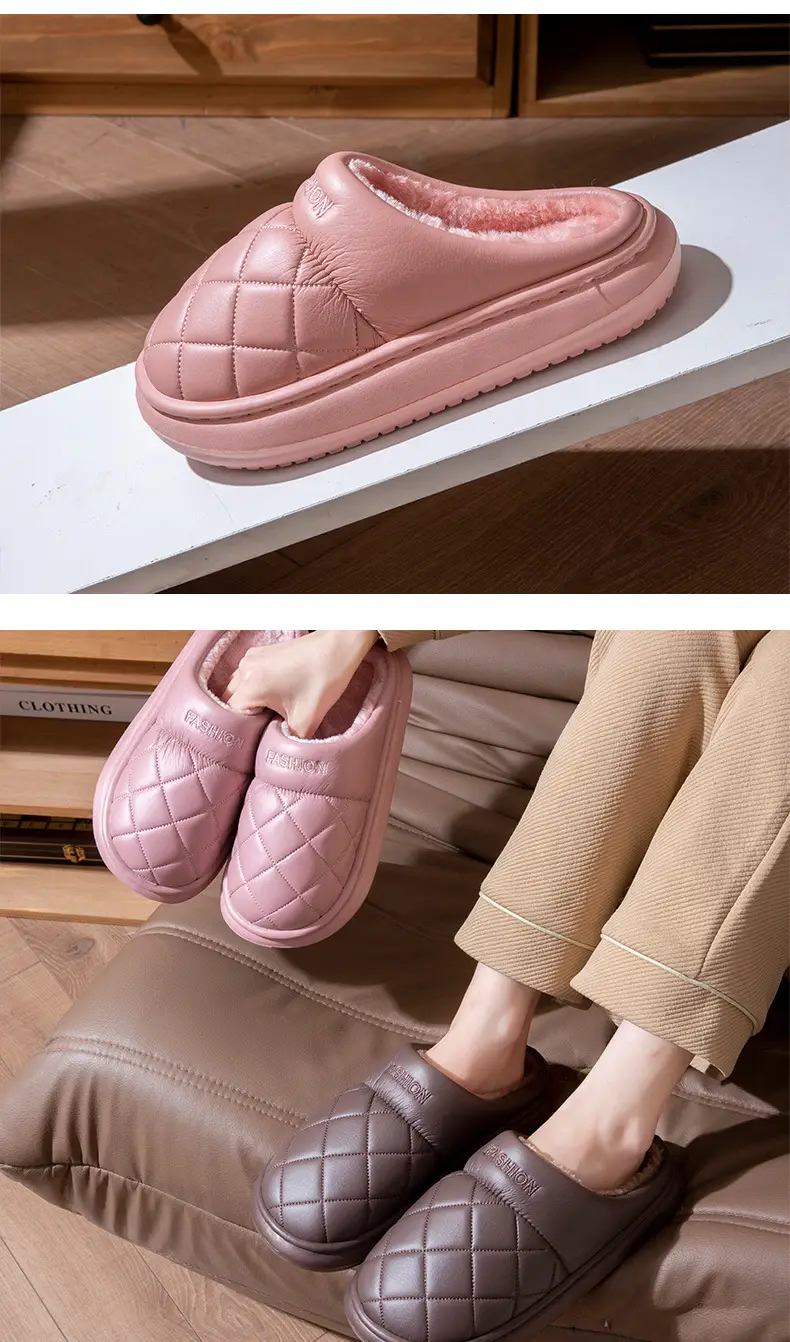 Elderly Waterproof Cotton Slippers for Women, Autumn and Winter Non-Slip 2025 New Warm Closed-Back Middle-Aged and Elderly Cotton Shoes for Men, Suitable for Outdoor Wear — feature 13