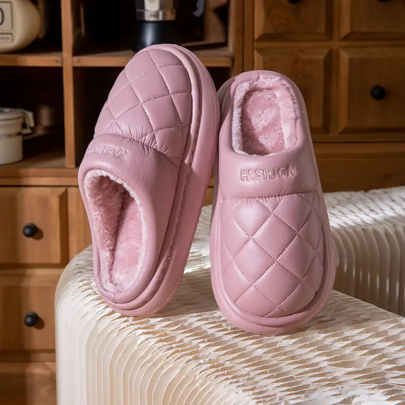 Elderly Waterproof Cotton Slippers for Women, Autumn and Winter Non-Slip 2025 New Warm Closed-Back Middle-Aged and Elderly Cotton Shoes for Men, Suitable for Outdoor Wear - Image 4