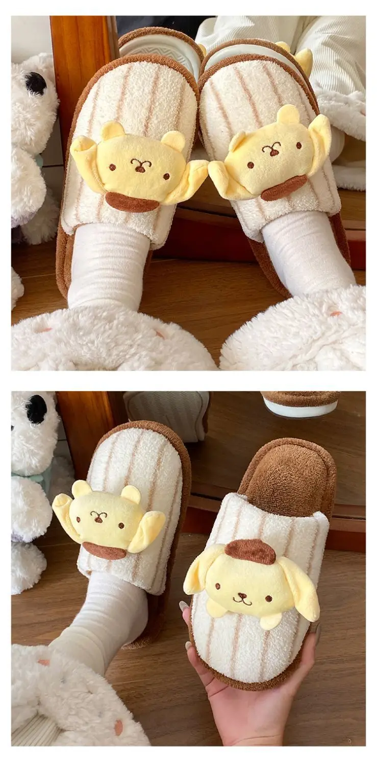 Women Cotton Cartoon Slippers Pink Bow — feature 11