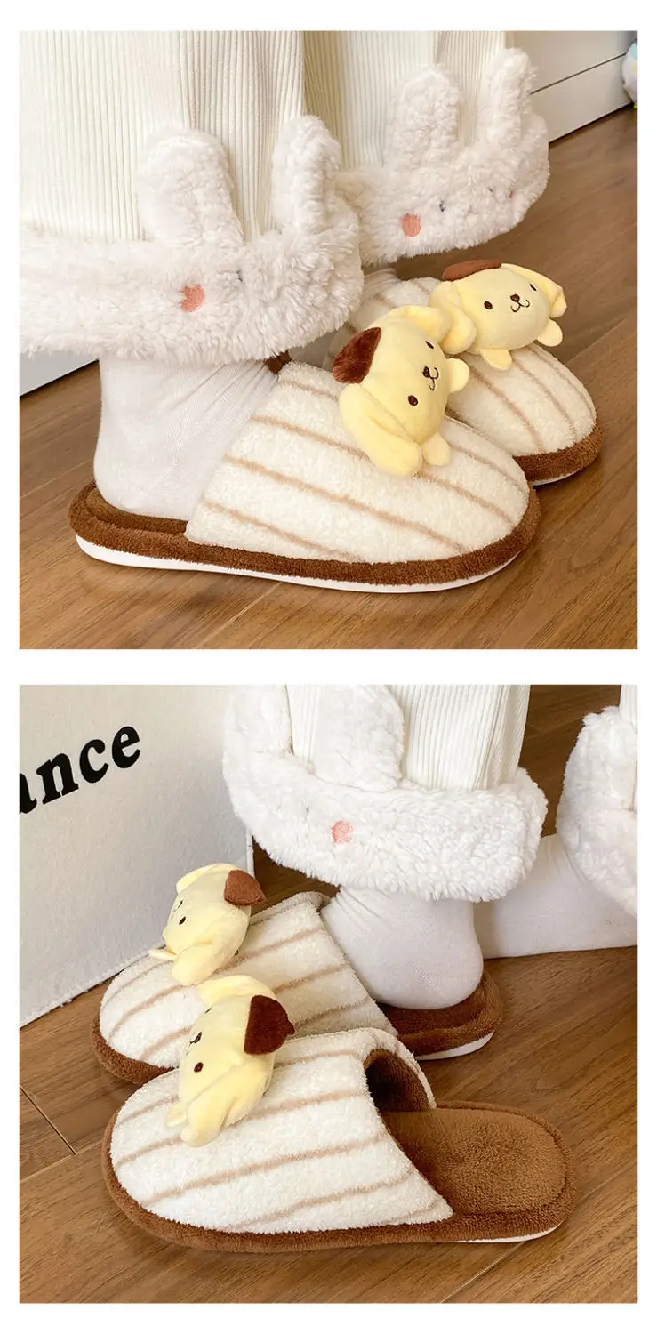 Women Cotton Cartoon Slippers Pink Bow — feature 15