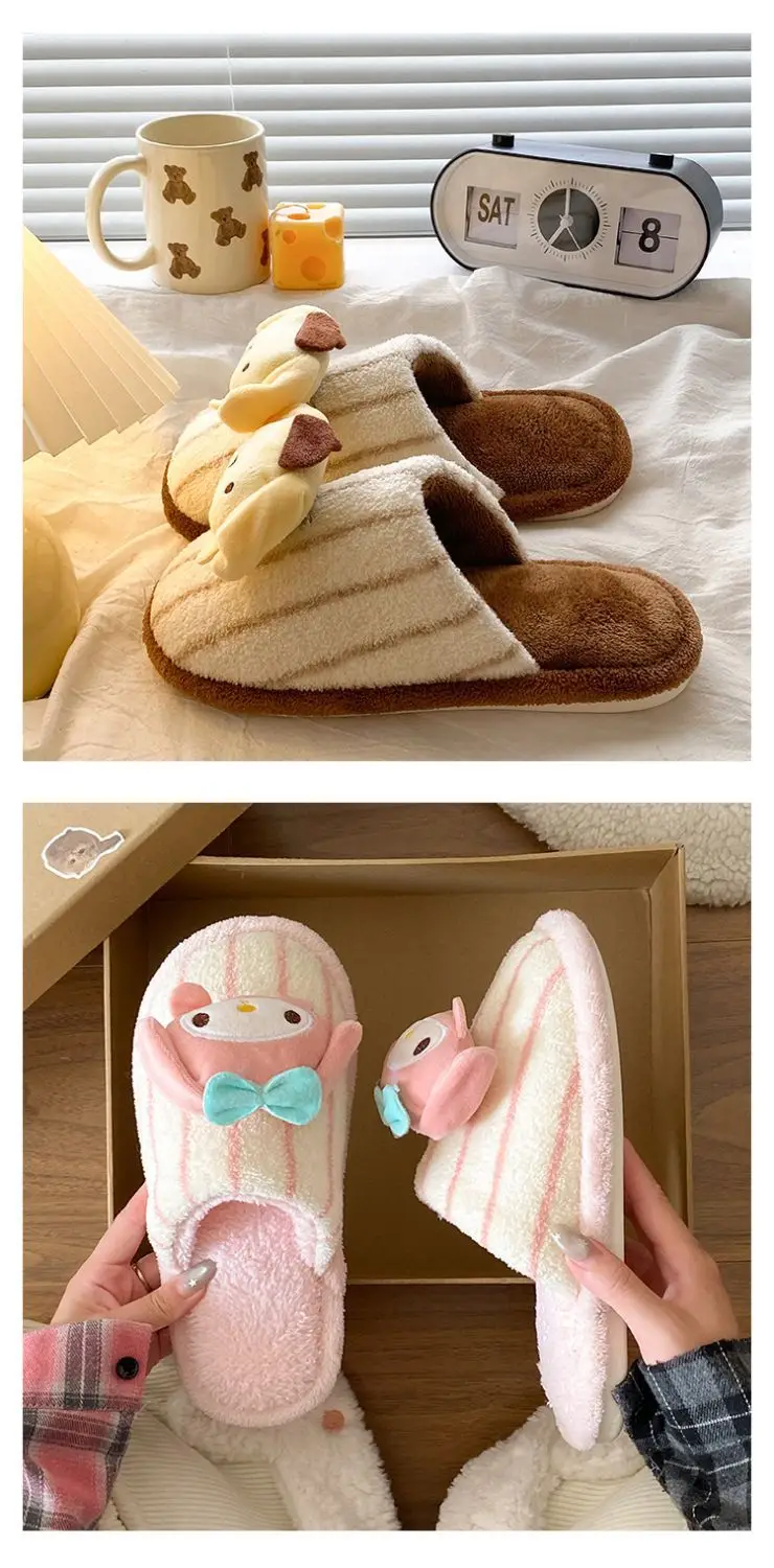 Women Cotton Cartoon Slippers Pink Bow — feature 20