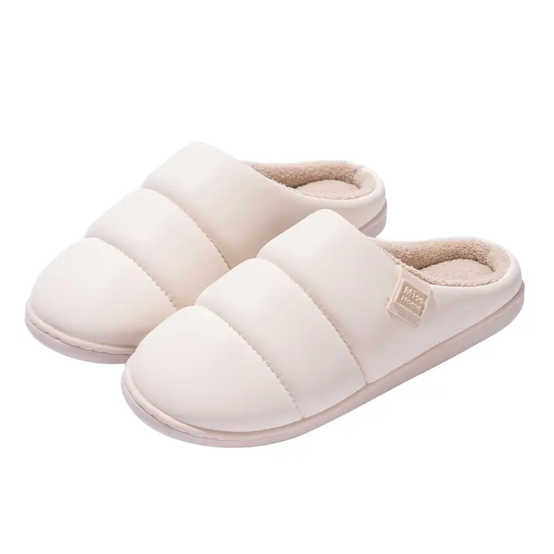 Mingsheng Windproof Outer Wear Warm Slippers for Women Autumn and Winter 2025 New Indoor Thick-Soled Baotou Couple Style Men - Image 8