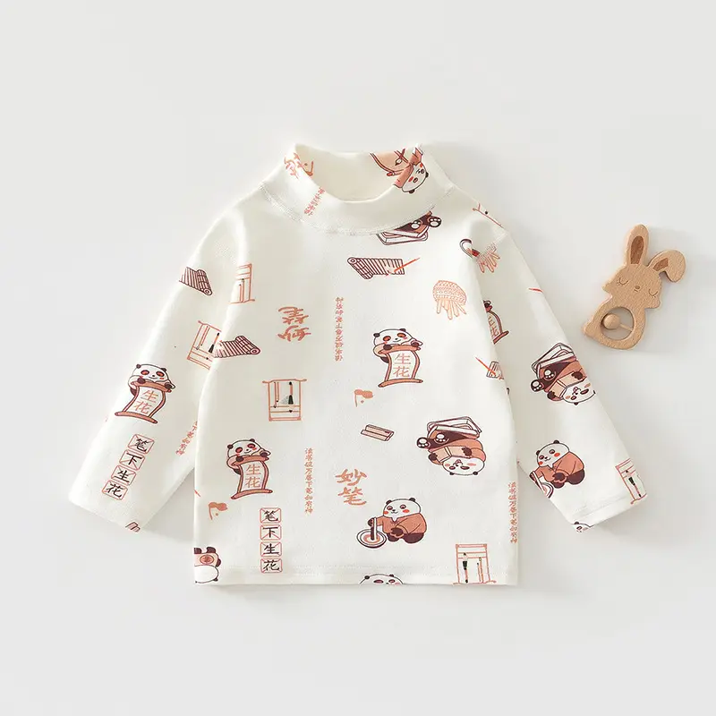 Jingqi Kids T-Shirt White Long Sleeve Baby Boys Girls — feature 9