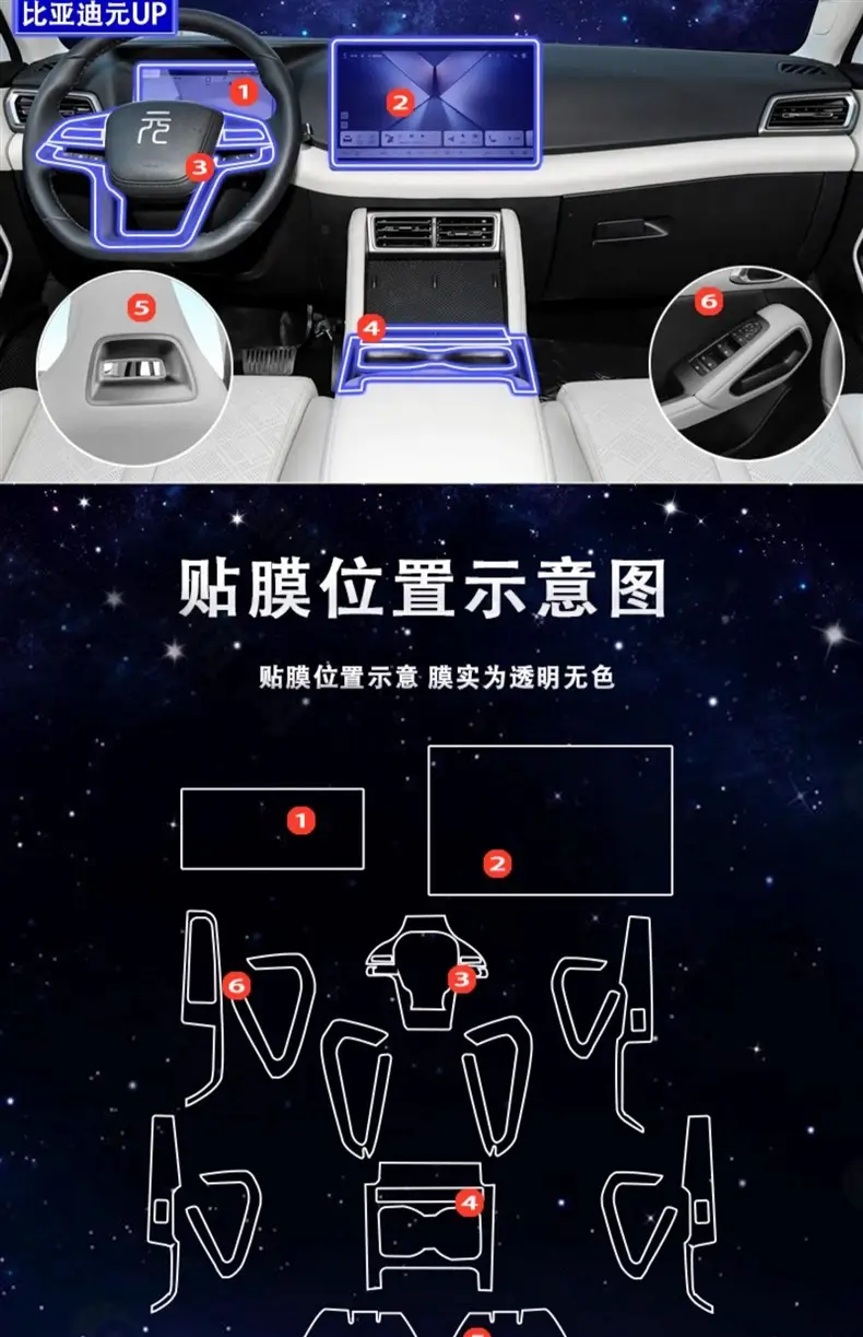 25 Byd Tempered Film Steering Wheel Button Film — feature 9