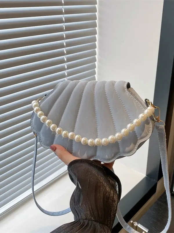 Women's Pearl Embroidered Shoulder Bag - Image 7