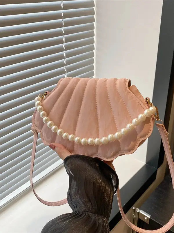 Women's Pearl Embroidered Shoulder Bag - Image 8