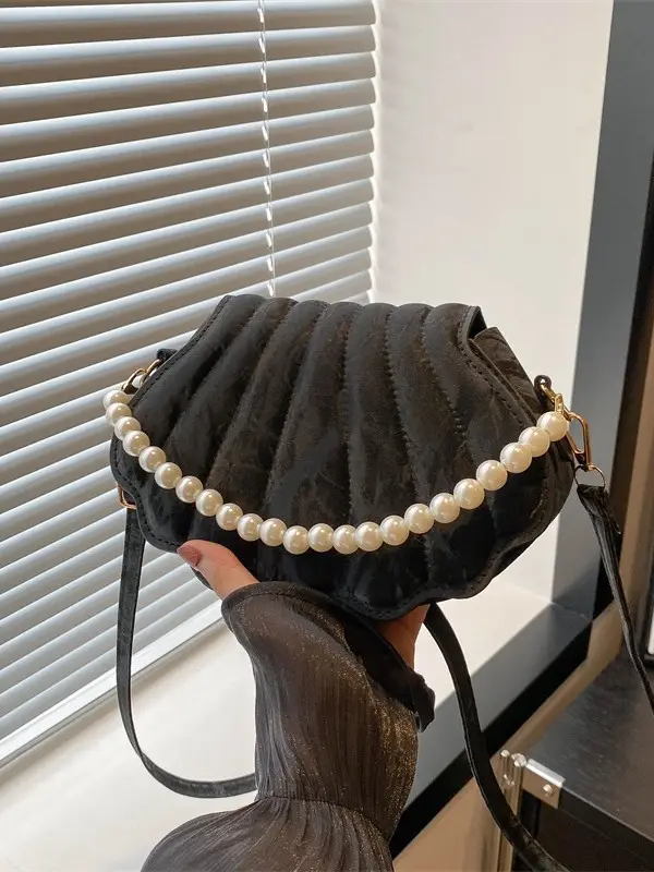 Women's Pearl Embroidered Shoulder Bag - Image 10
