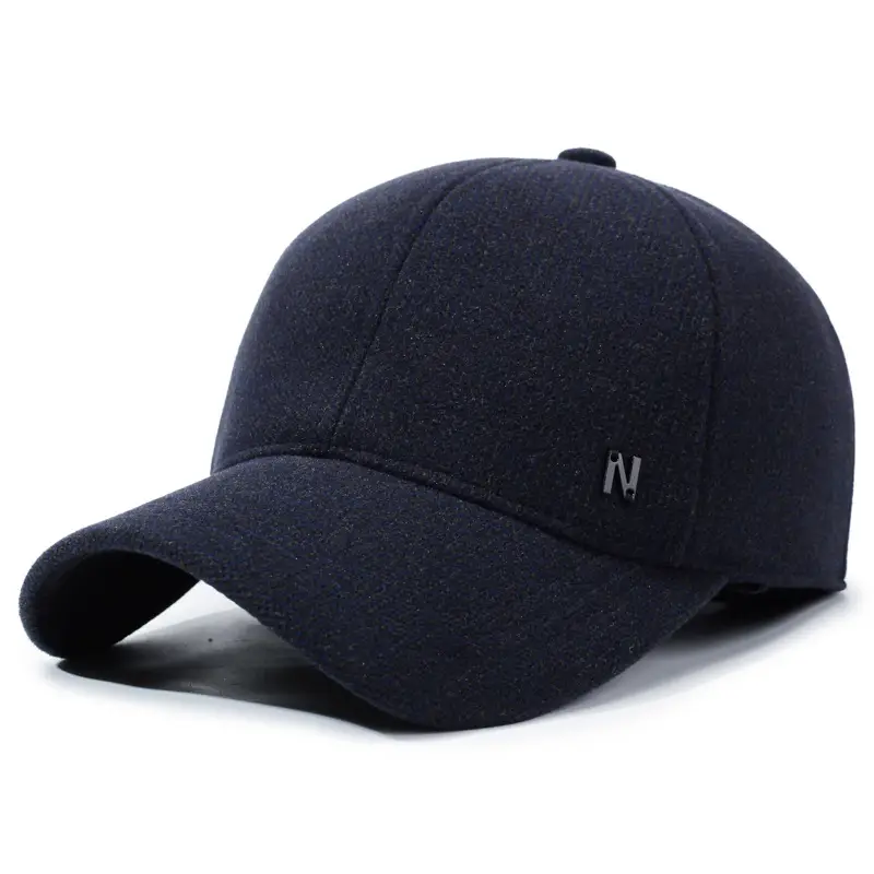 Men's Black Wool Cap with Duckbill Design Winter Use - Image 3