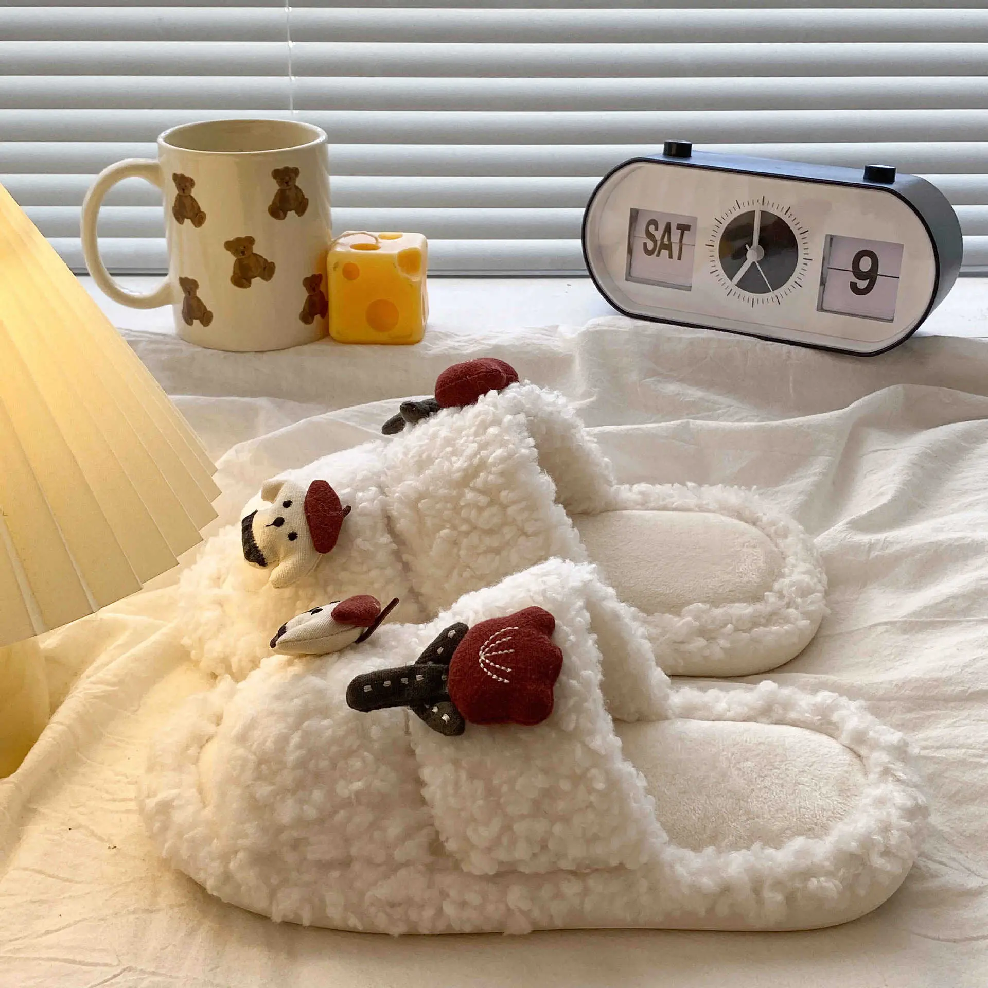 Rose Puppy Soft Cotton Winter Slippers for Women - Image 5