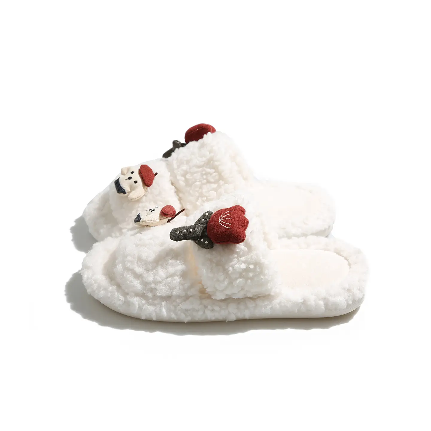 Rose Puppy Soft Cotton Winter Slippers for Women - Image 7