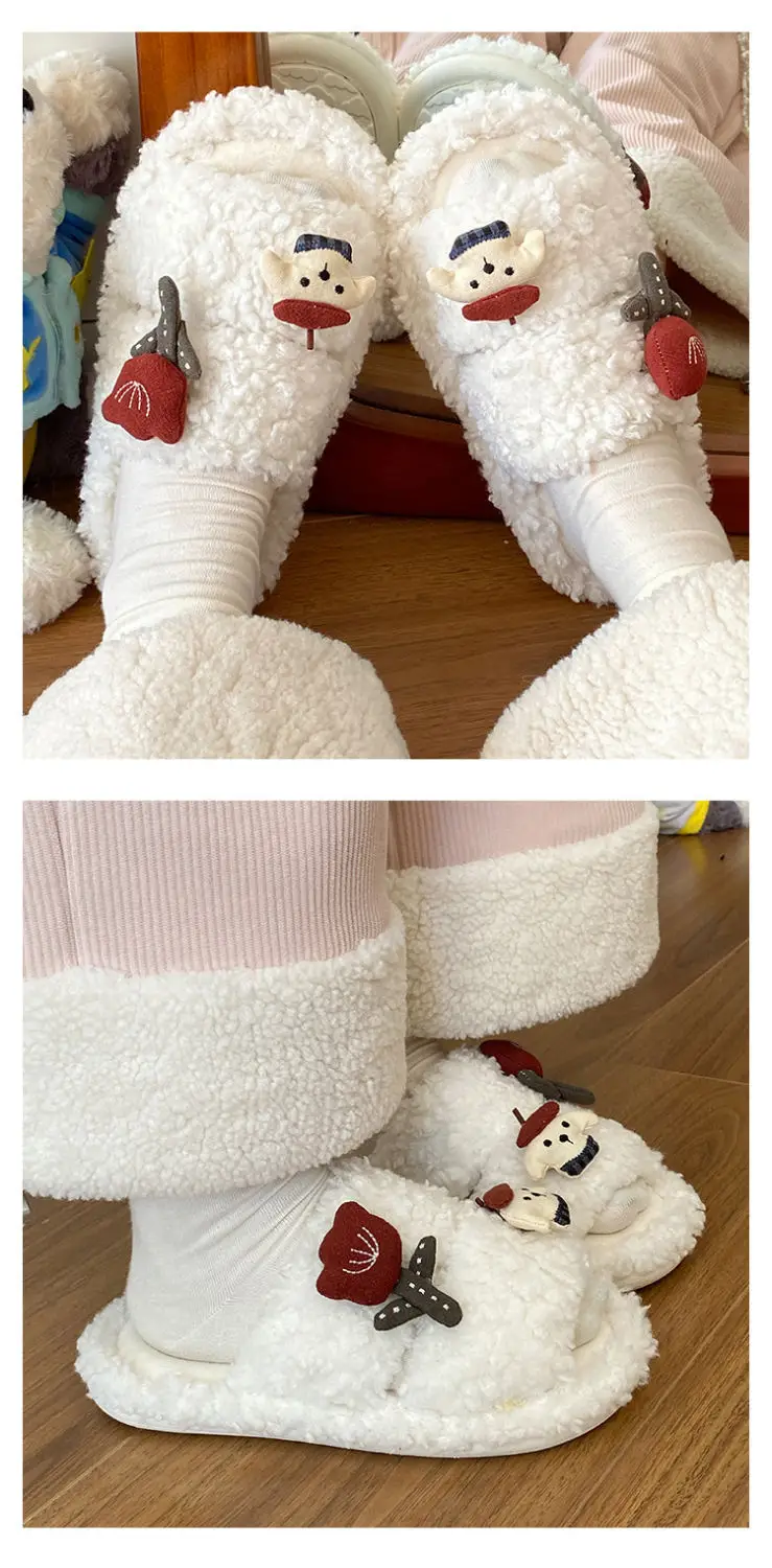 Rose Puppy Soft Cotton Winter Slippers for Women — feature 13