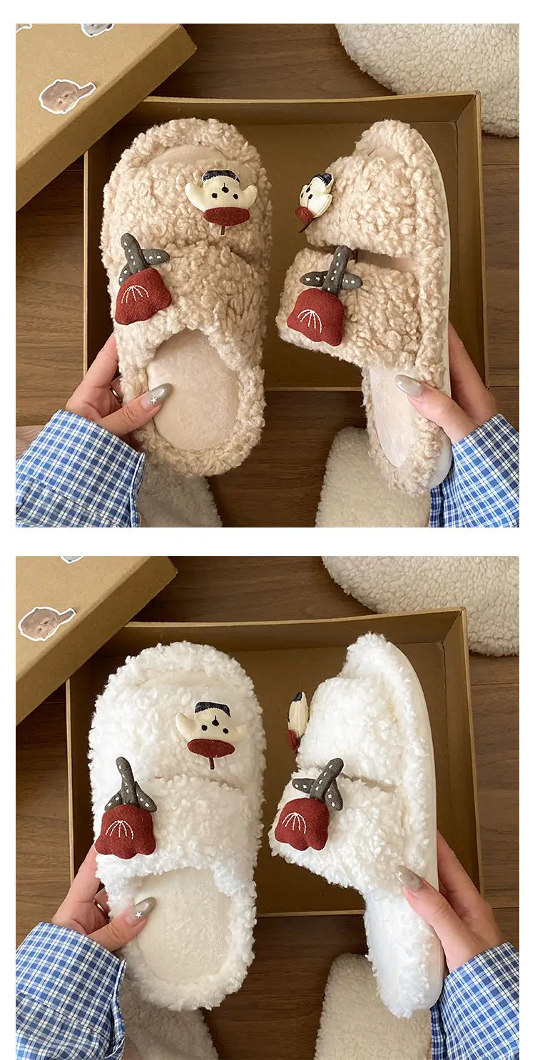 Rose Puppy Soft Cotton Winter Slippers for Women — feature 18