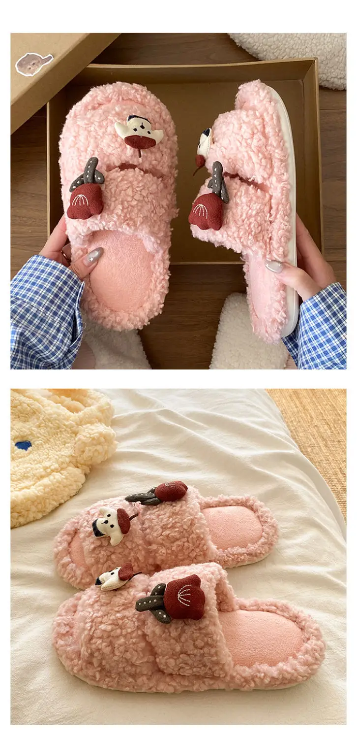 Rose Puppy Soft Cotton Winter Slippers for Women — feature 19