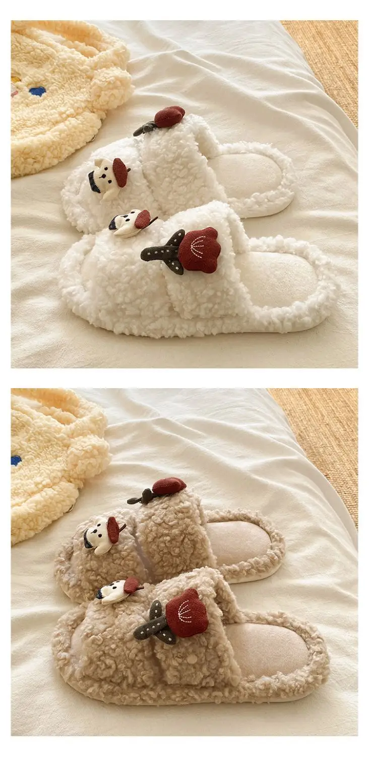 Rose Puppy Soft Cotton Winter Slippers for Women — feature 20