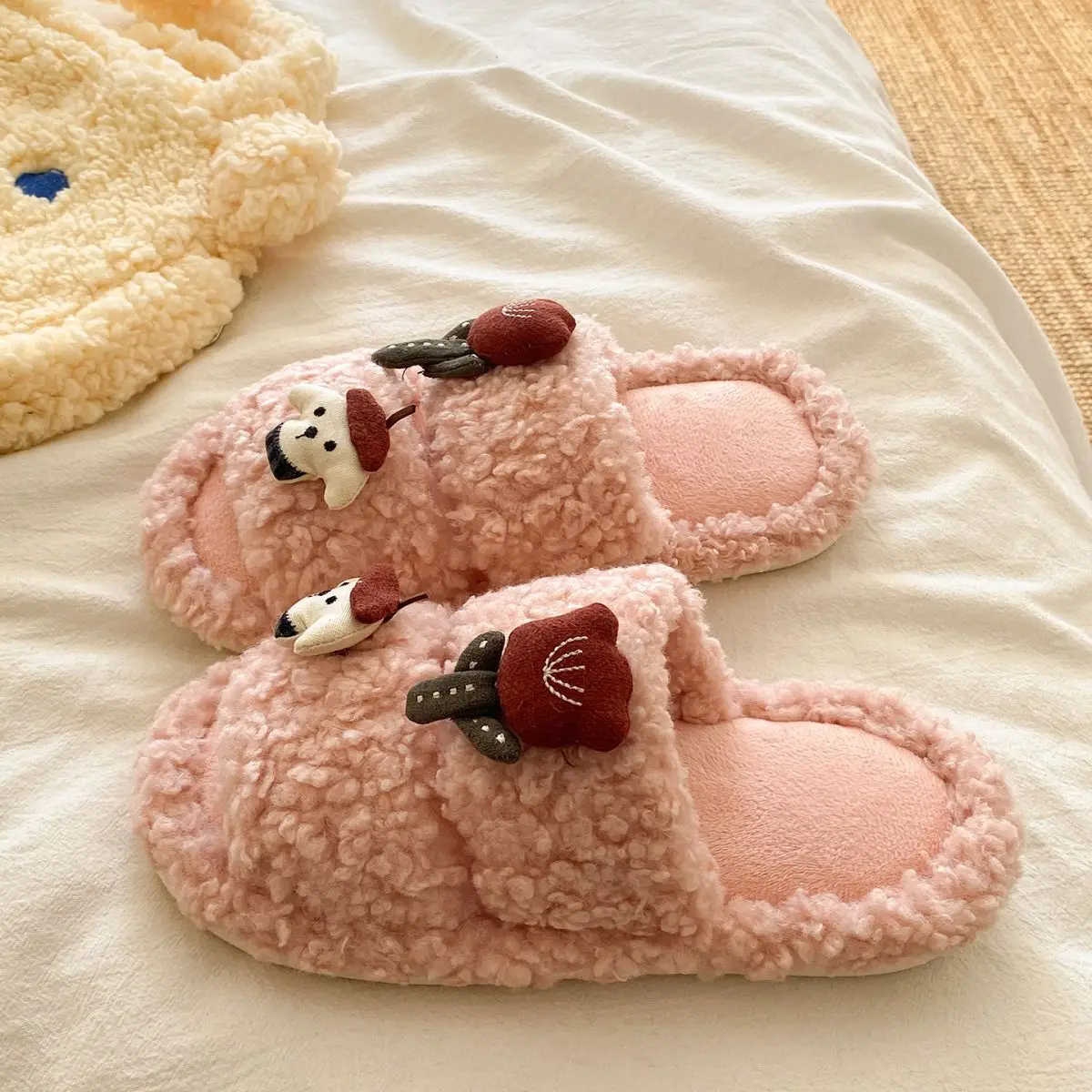 Rose Puppy Soft Cotton Winter Slippers for Women — feature 21