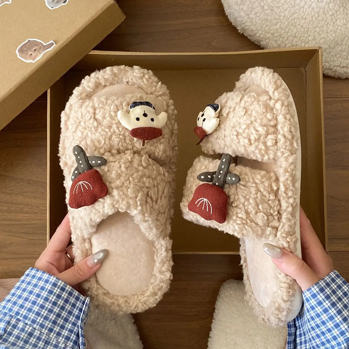 Rose Puppy Soft Cotton Winter Slippers for Women — feature 22