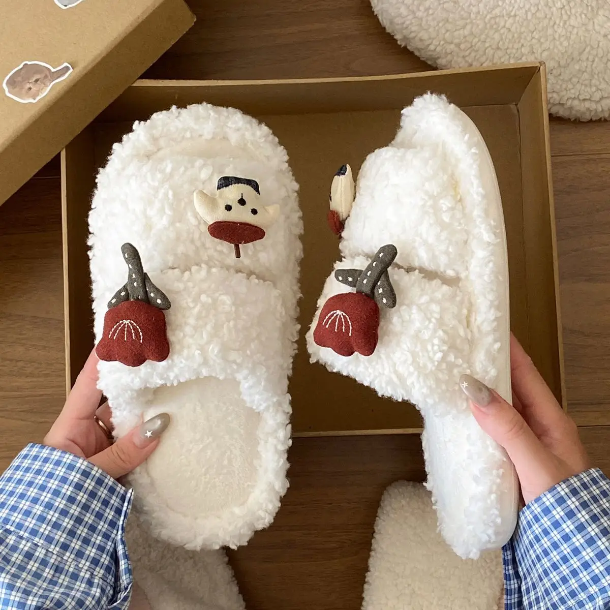 Rose Puppy Soft Cotton Winter Slippers for Women — feature 23