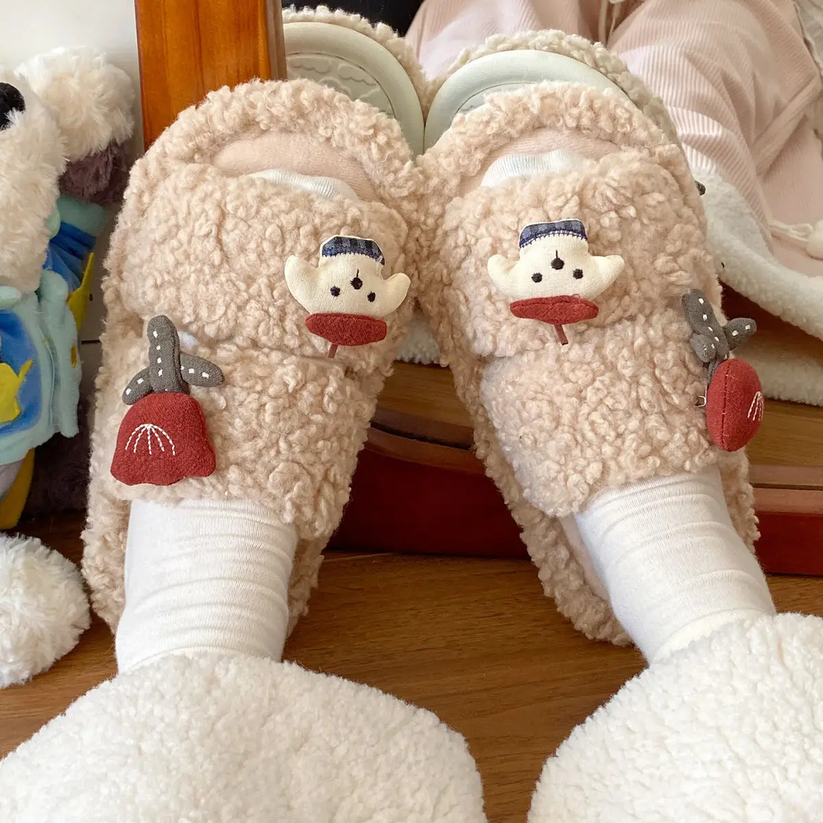 Rose Puppy Soft Cotton Winter Slippers for Women — feature 25