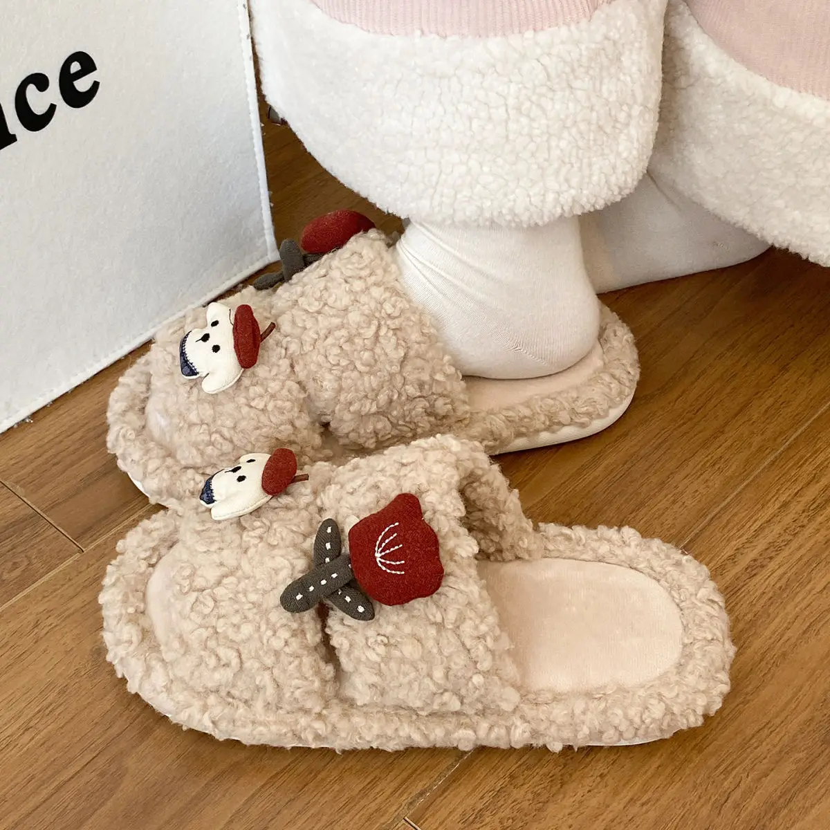 Rose Puppy Soft Cotton Winter Slippers for Women — feature 29