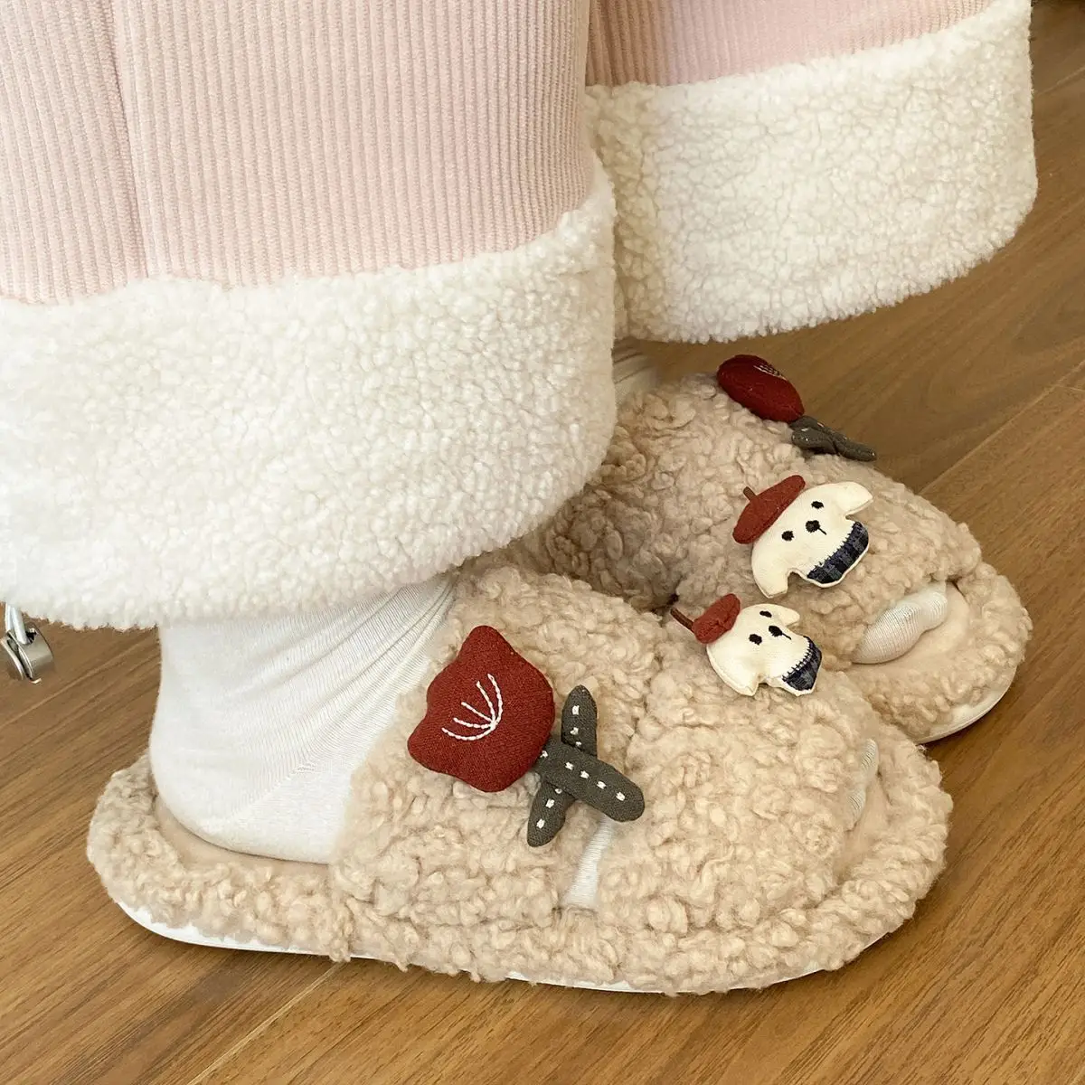 Rose Puppy Soft Cotton Winter Slippers for Women — feature 30