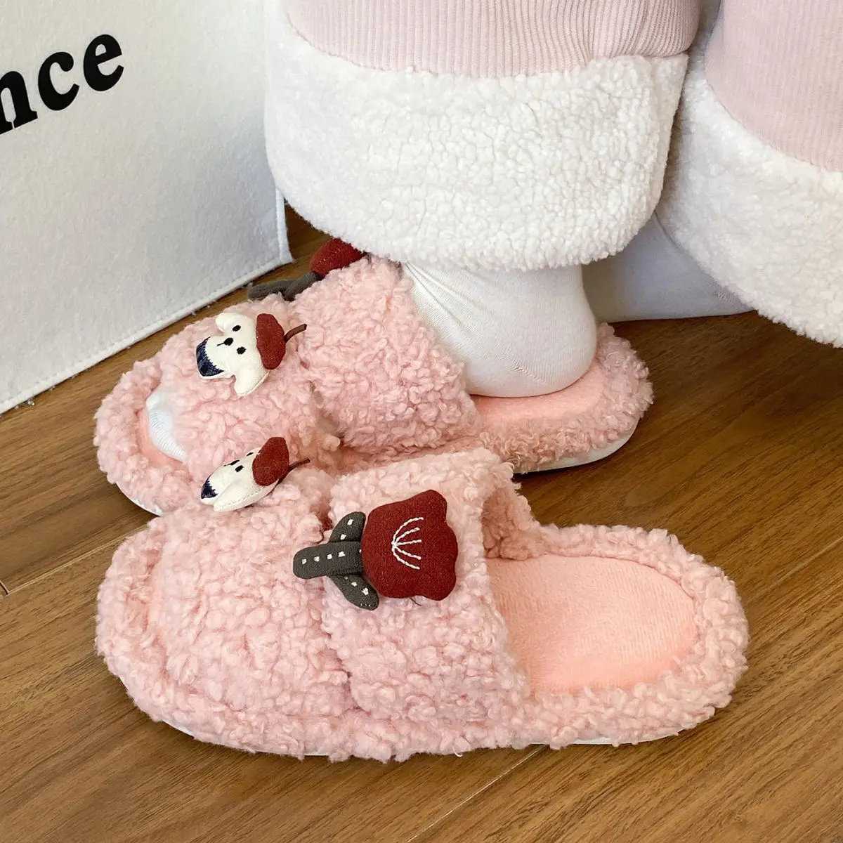 Rose Puppy Soft Cotton Winter Slippers for Women — feature 32