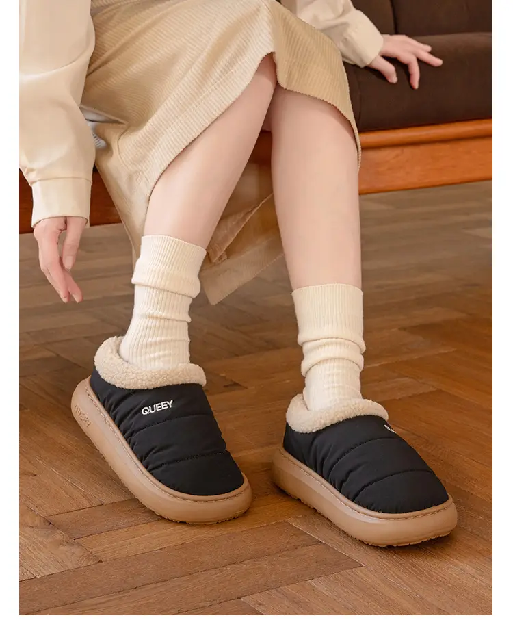 Women's Cotton Slippers for Winter 2026, New Style for Outdoor and Indoor Use, Warm, Waterproof, Non-Slip, Closed-Back Maternity Cotton Shoes — feature 22
