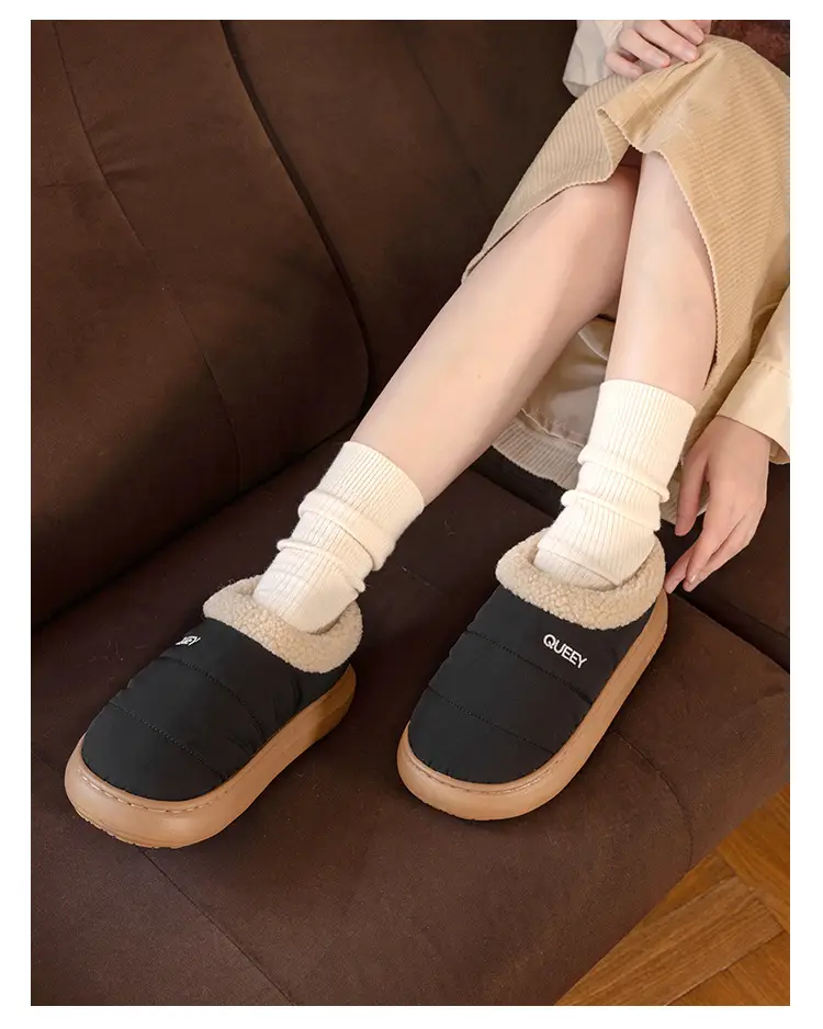 Women's Cotton Slippers for Winter 2026, New Style for Outdoor and Indoor Use, Warm, Waterproof, Non-Slip, Closed-Back Maternity Cotton Shoes — feature 26