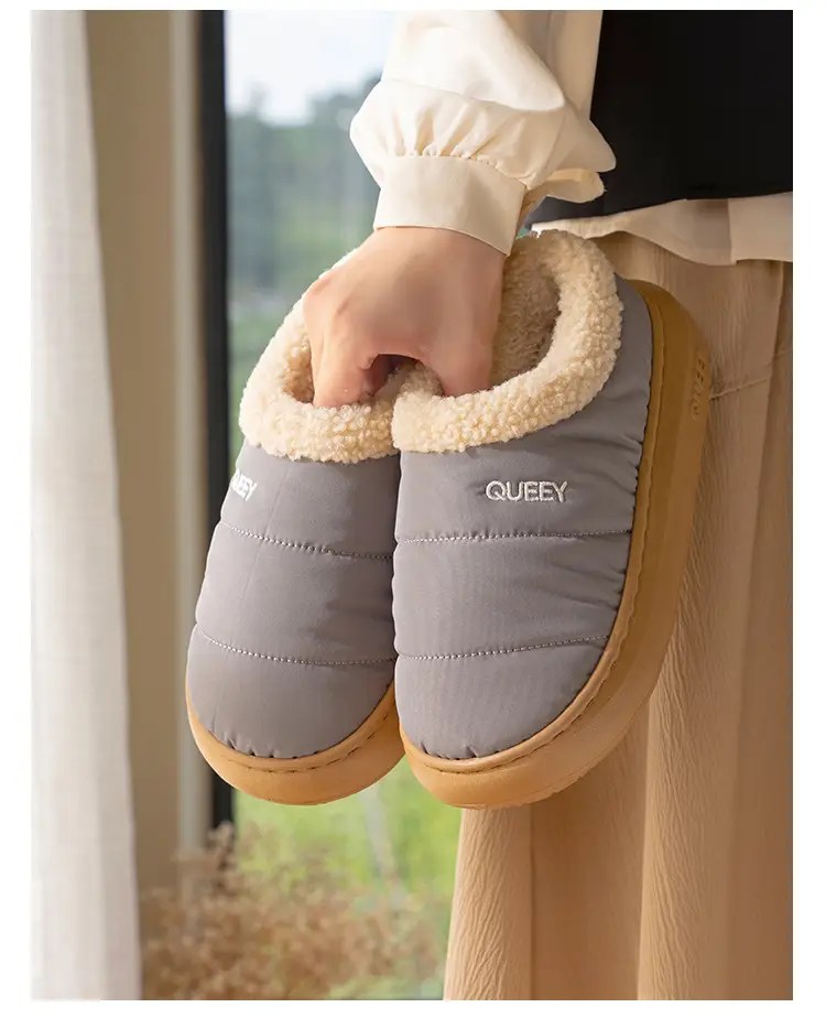 Women's Cotton Slippers for Winter 2026, New Style for Outdoor and Indoor Use, Warm, Waterproof, Non-Slip, Closed-Back Maternity Cotton Shoes — feature 29