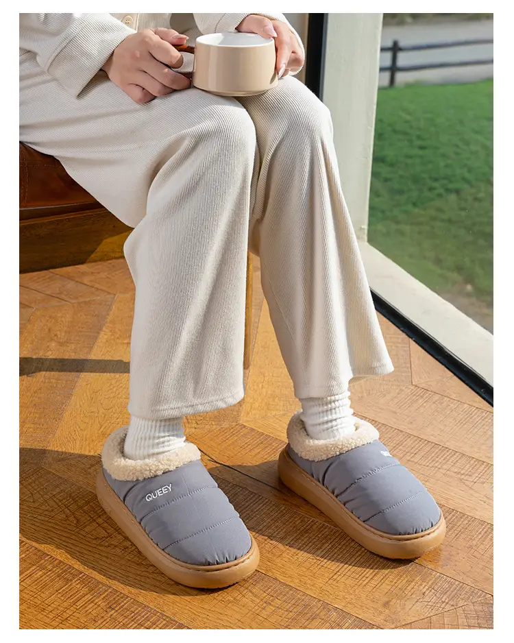 Women's Cotton Slippers for Winter 2026, New Style for Outdoor and Indoor Use, Warm, Waterproof, Non-Slip, Closed-Back Maternity Cotton Shoes — feature 32