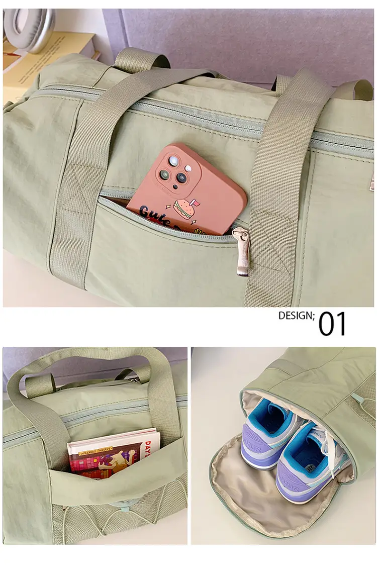 Light Green Crossbody Travel Bag with Adjustable Strap — feature 48