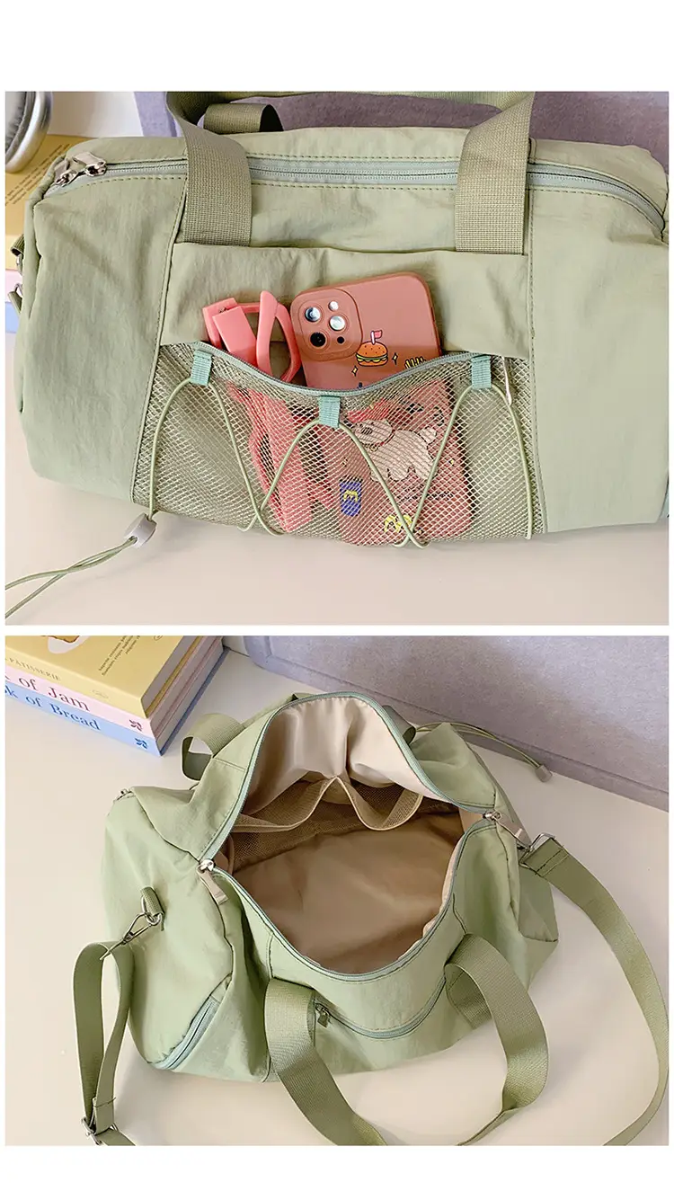Light Green Crossbody Travel Bag with Adjustable Strap — feature 49
