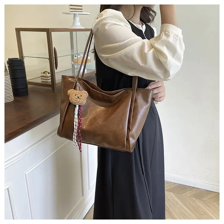 Retro Brown Korean Style Shoulder Bag for Women - Image 7