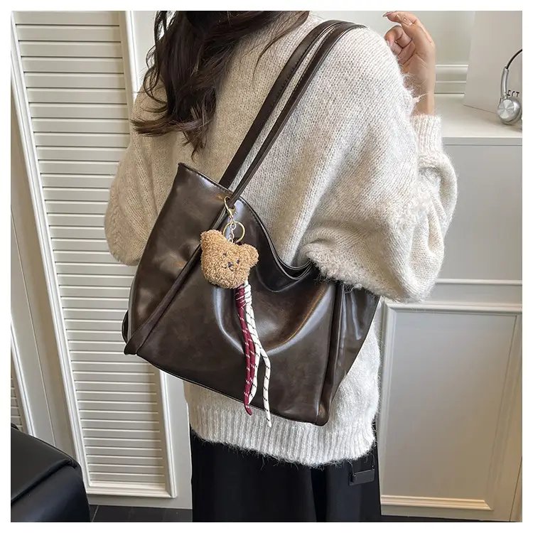 Retro Brown Korean Style Shoulder Bag for Women — feature 10