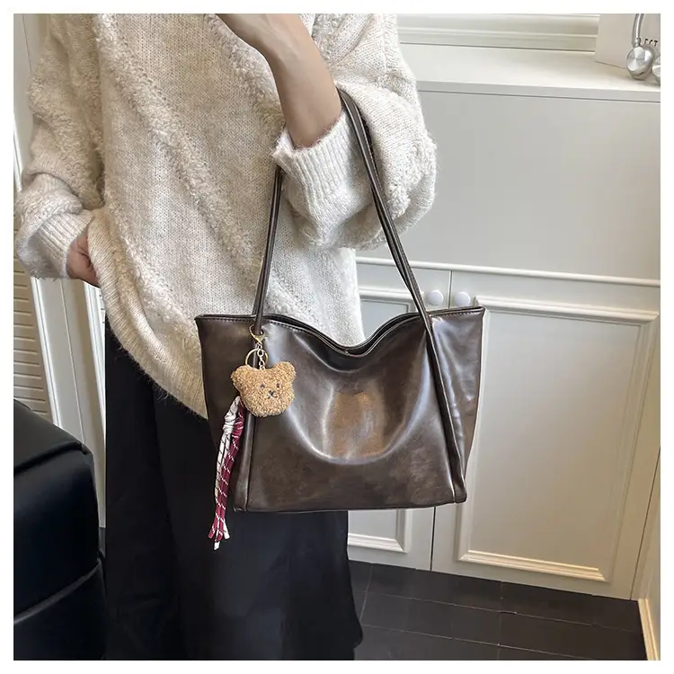 Retro Brown Korean Style Shoulder Bag for Women — feature 11