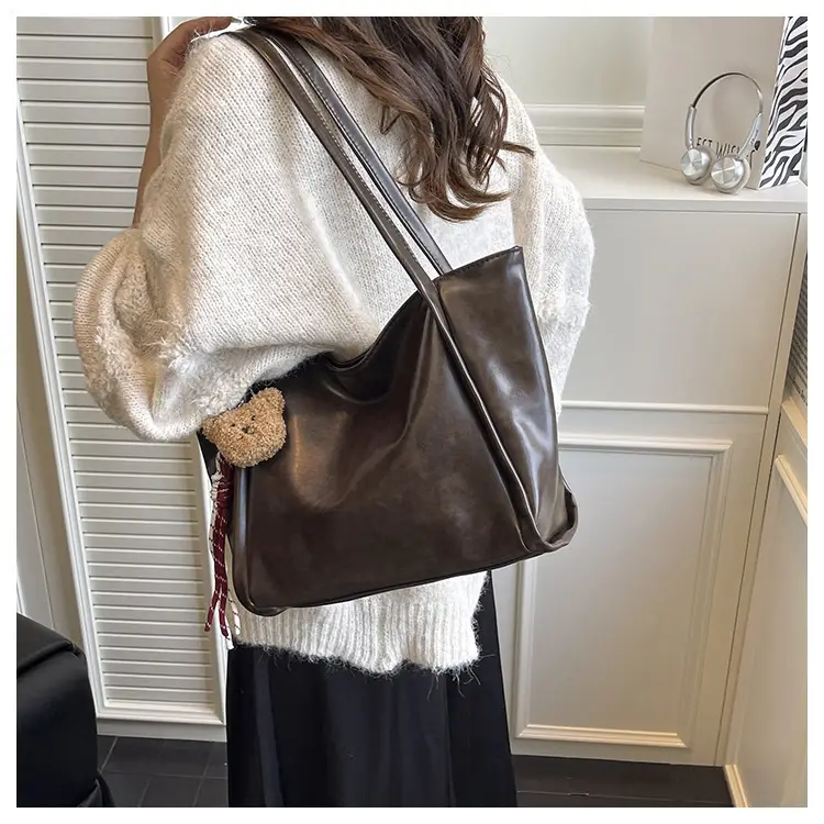 Retro Brown Korean Style Shoulder Bag for Women — feature 12