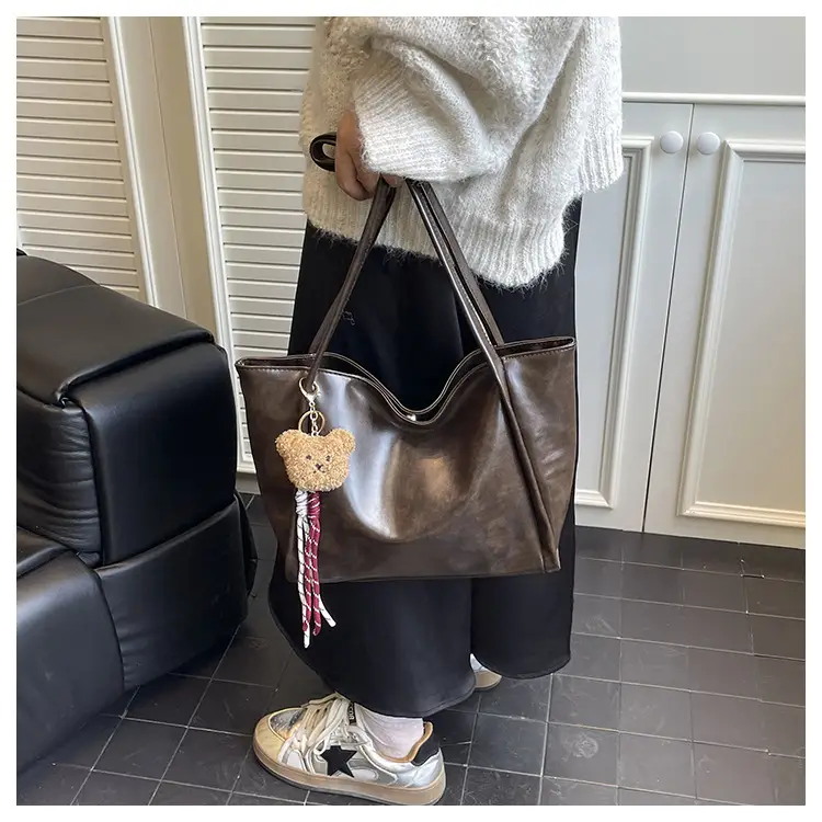 Retro Brown Korean Style Shoulder Bag for Women — feature 13
