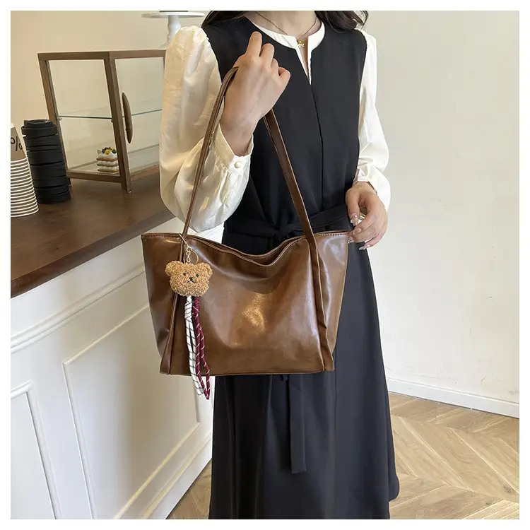 Retro Brown Korean Style Shoulder Bag for Women — feature 14