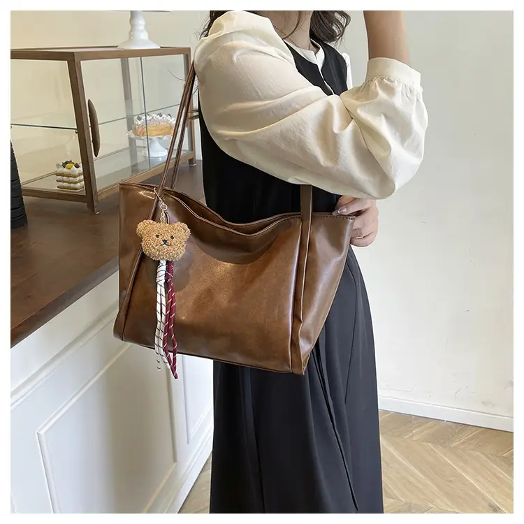 Retro Brown Korean Style Shoulder Bag for Women — feature 15