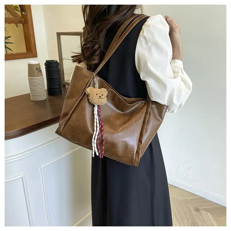 Retro Brown Korean Style Shoulder Bag for Women — feature 16