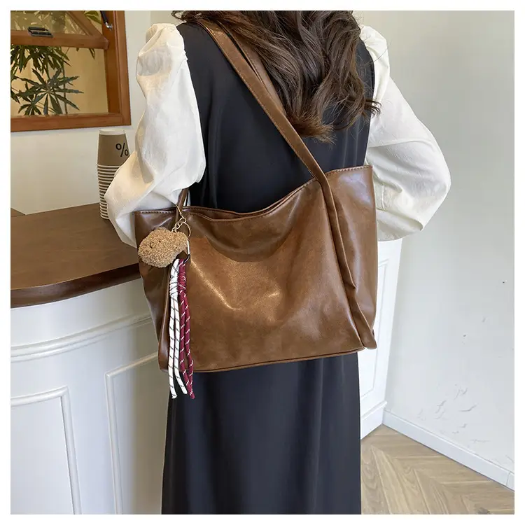 Retro Brown Korean Style Shoulder Bag for Women — feature 18
