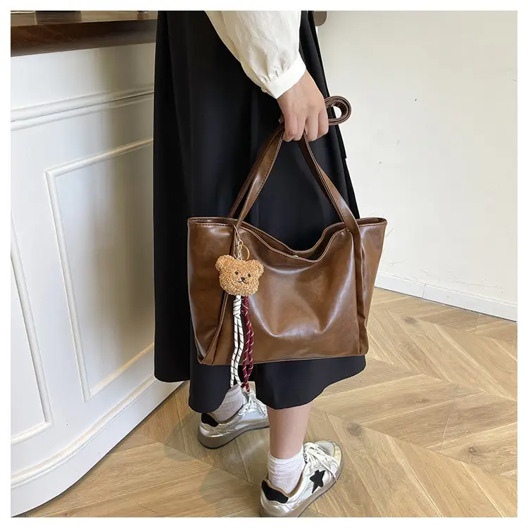 Retro Brown Korean Style Shoulder Bag for Women — feature 19