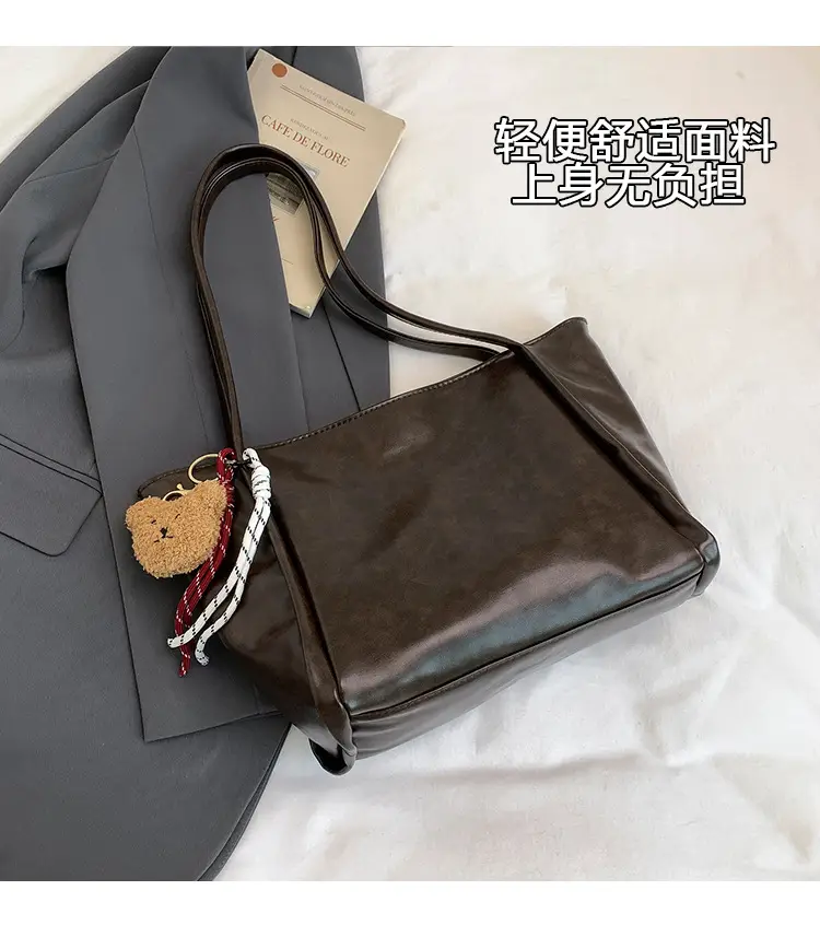 Retro Brown Korean Style Shoulder Bag for Women — feature 4