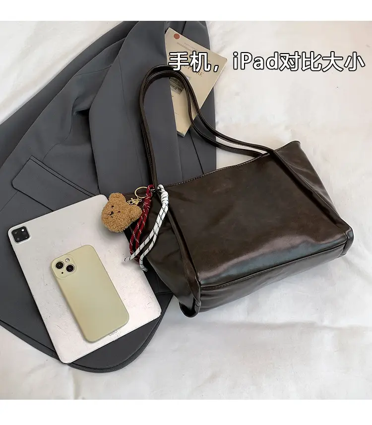 Retro Brown Korean Style Shoulder Bag for Women — feature 5