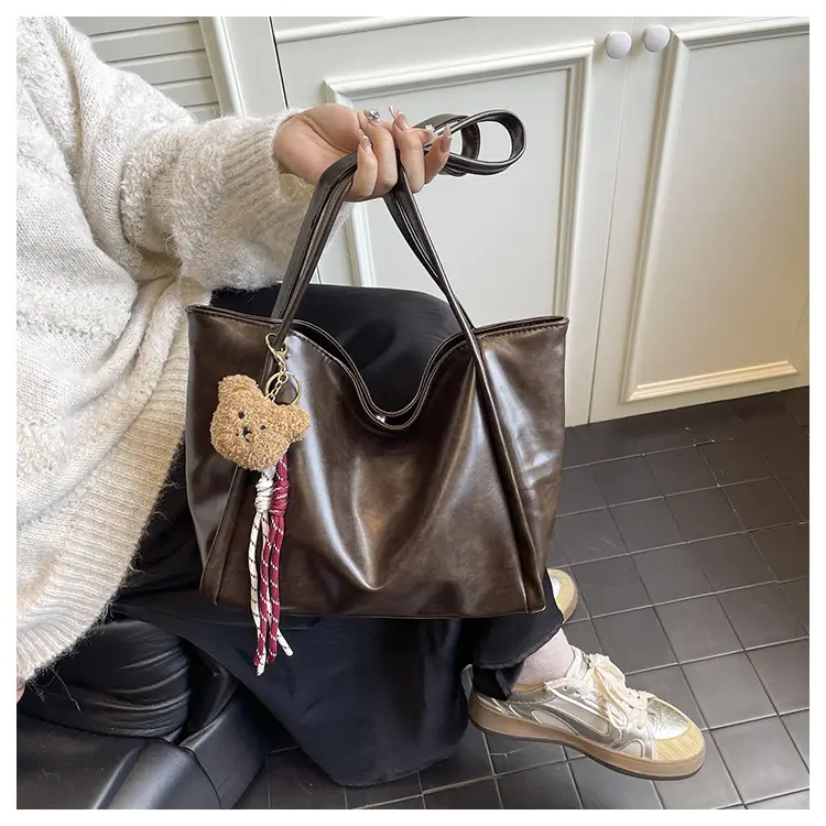 Retro Brown Korean Style Shoulder Bag for Women — feature 8