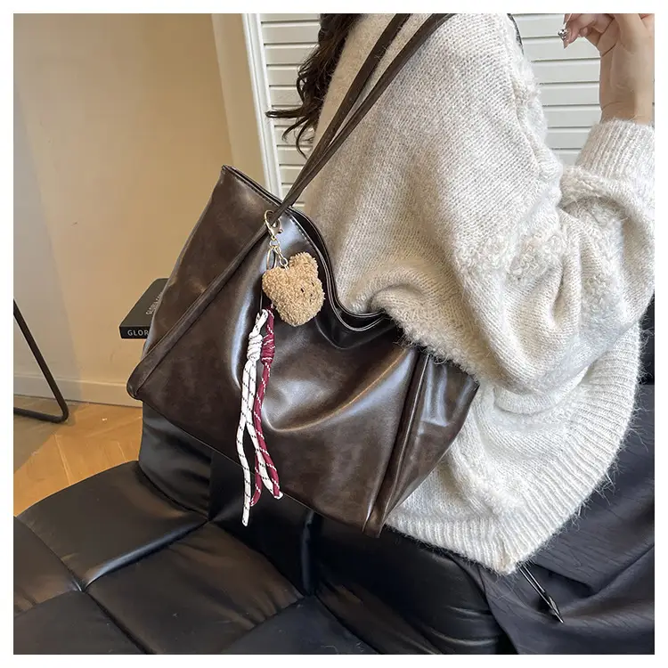 Retro Brown Korean Style Shoulder Bag for Women — feature 9